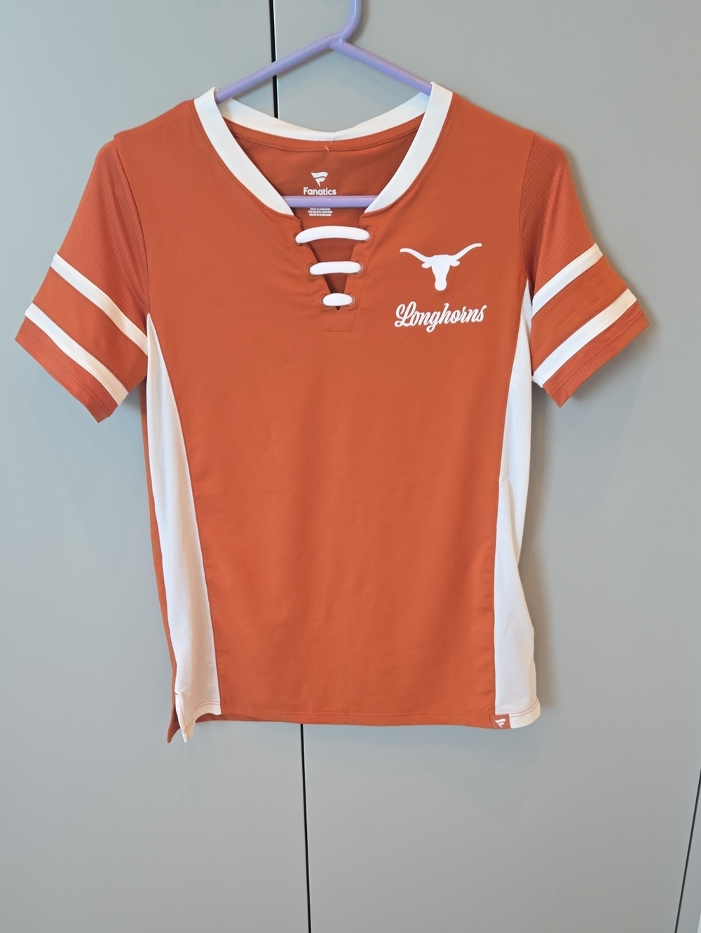 Fanatics Texas Longhorns Orange and White Lace-Up Jersey
